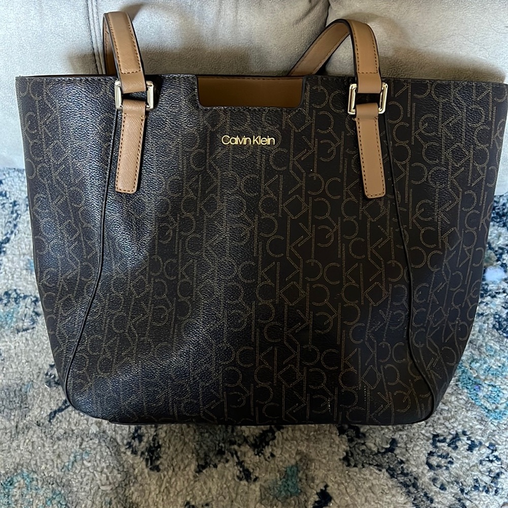 Brown Calvin Klein shoulder bag